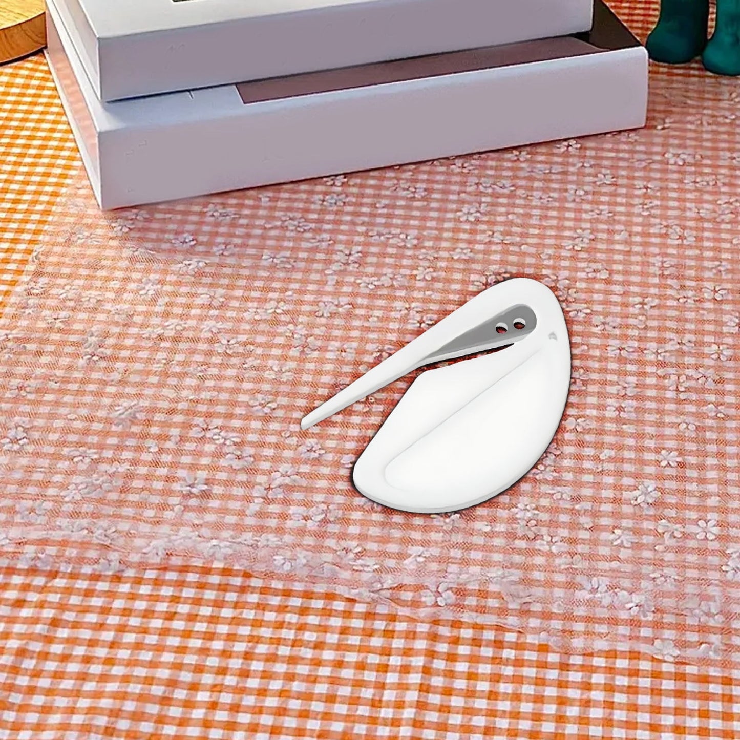 Darzheoy Letter Opener Envelope Slitter, Envelope Opener, Mail Opener, Wrapping Paper Cutter, Package Opener White