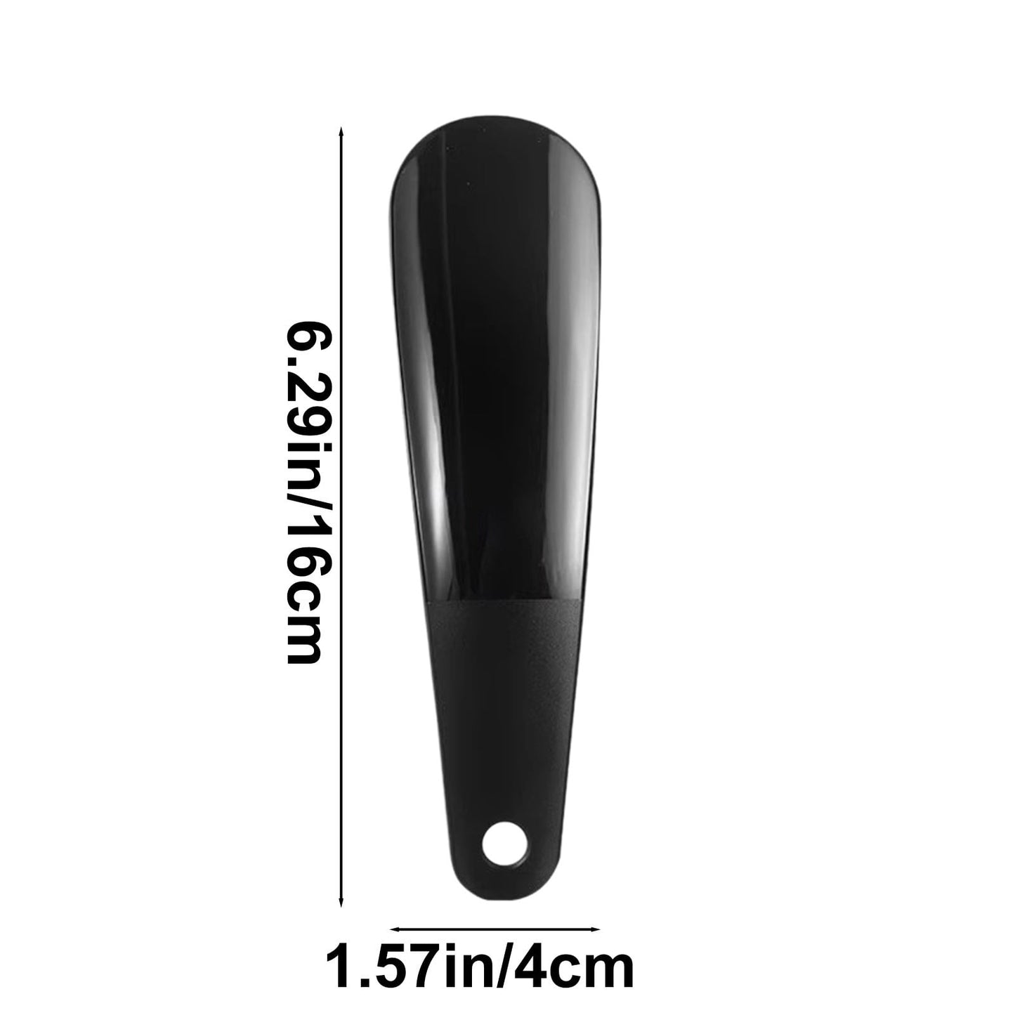Darzheoy Shoe Horn 6.3 Inch, Shoe Horn Travel Size Small Shoe Helper Small Plastic Shoehorn Travel Shoe Horn Wide Short for Kids Women Black