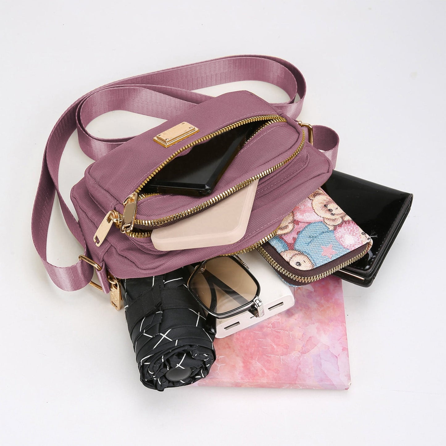 Darzheoy Fanny Packs for Women Crossbody Backpack Shoulder Messenger Bag Waterproof Everywhere Crossbody Belt Bag for Workout Running Travelling Pink