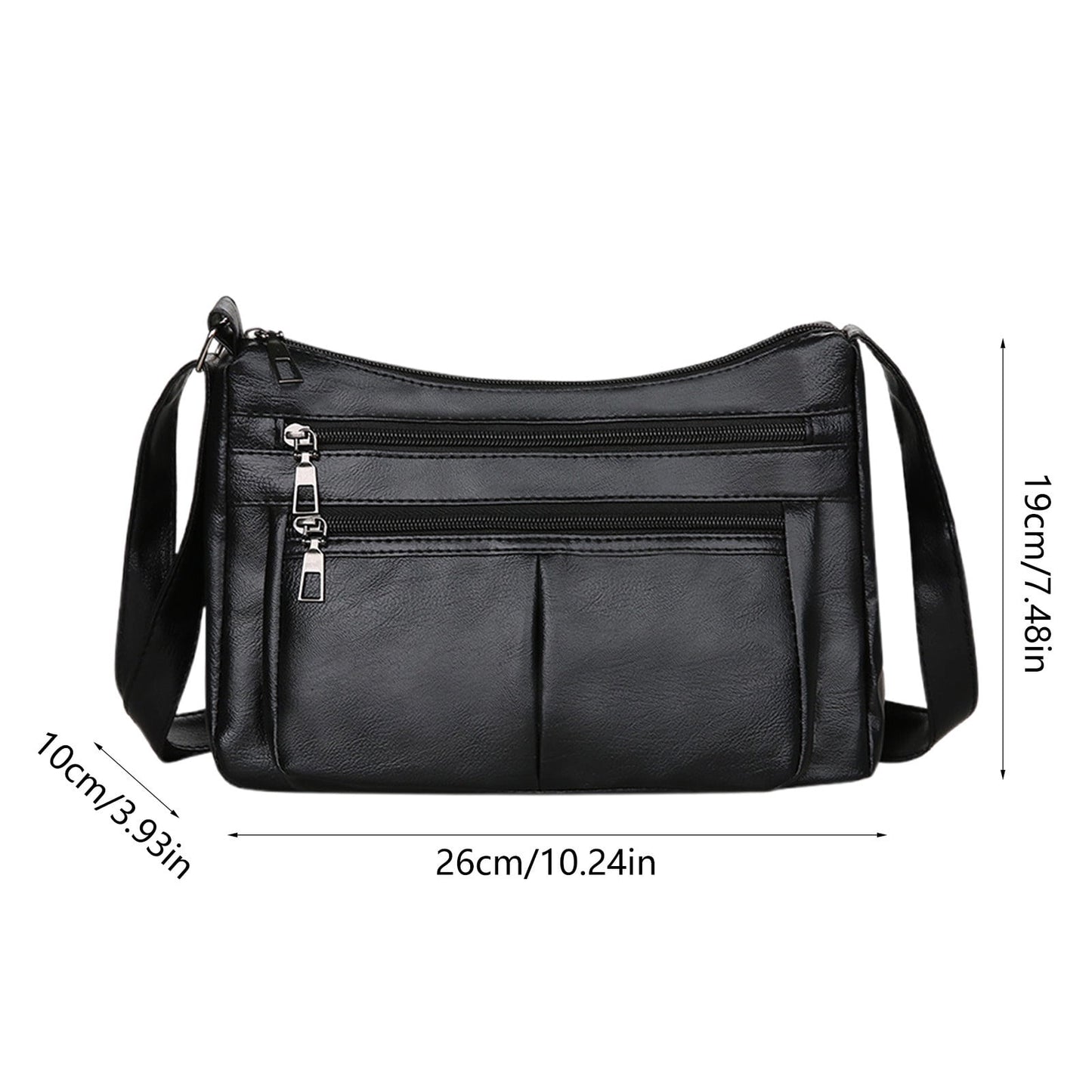 Darzheoy Purses for Women Soft PU Leather Shoulder Bag Ladies Crossbody Purse and handbags Lightweight Pocketbook Black