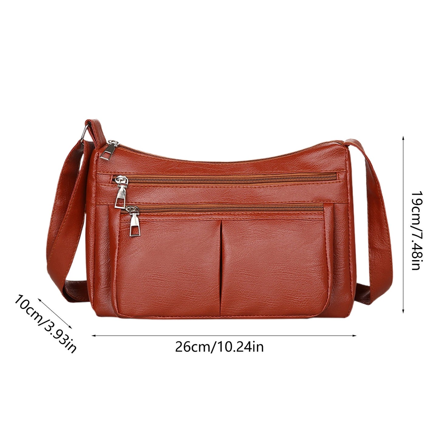 Darzheoy Purses for Women Soft PU Leather Shoulder Bag Ladies Crossbody Purse and handbags Lightweight Pocketbook Brown