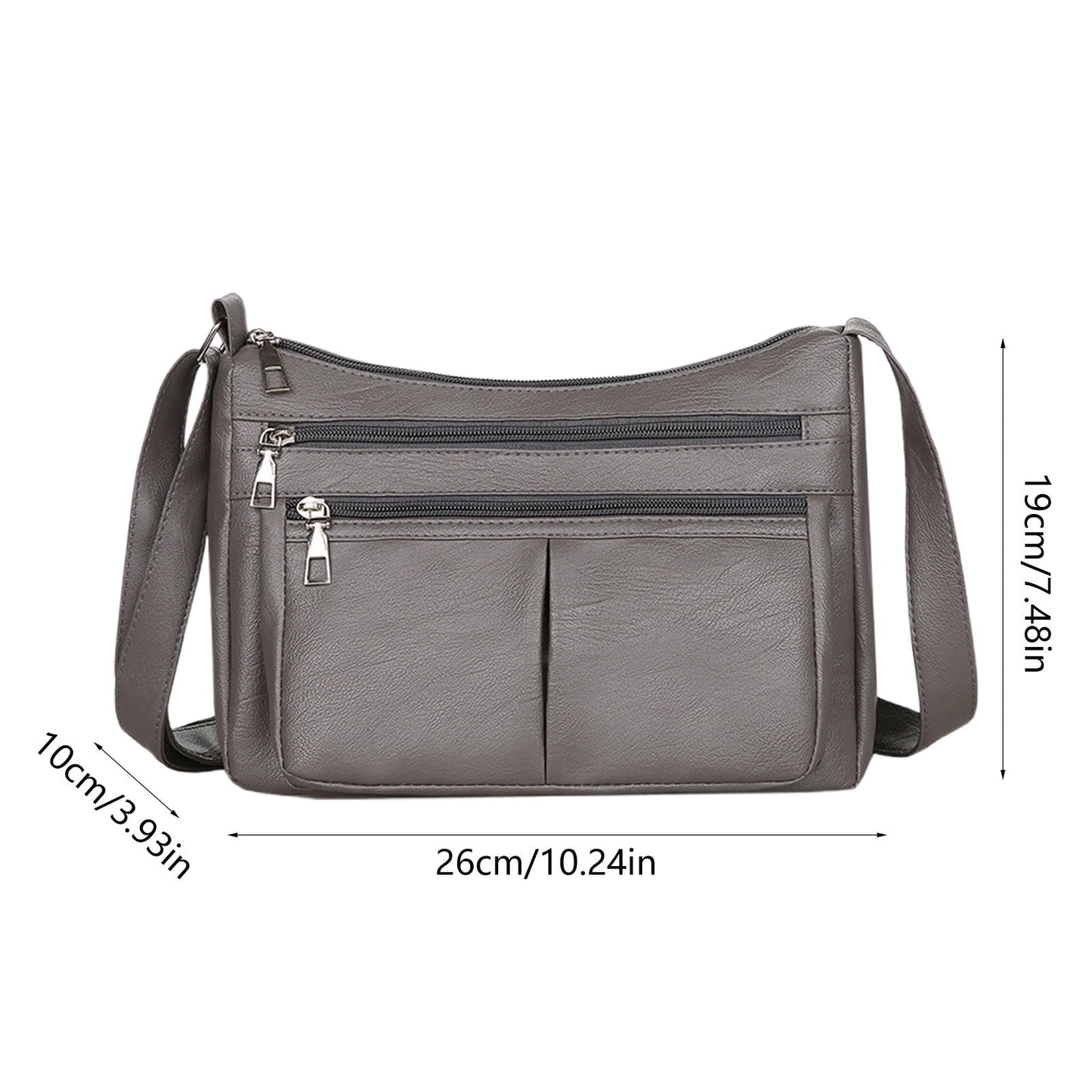 Darzheoy Purses for Women Soft PU Leather Shoulder Bag Ladies Crossbody Purse and handbags Lightweight Pocketbook Gray