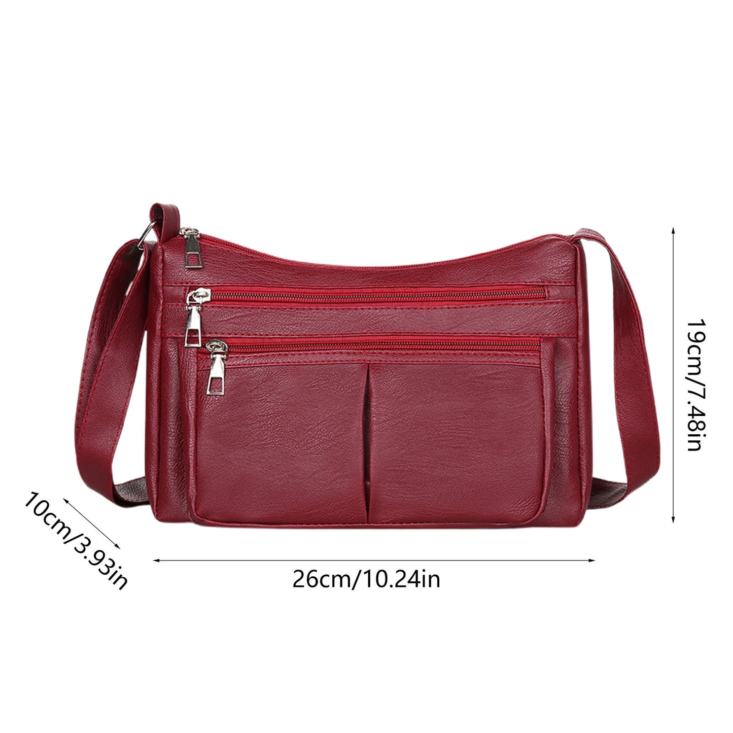 Darzheoy Purses for Women Soft PU Leather Shoulder Bag Ladies Crossbody Purse and handbags Lightweight Pocketbook Red