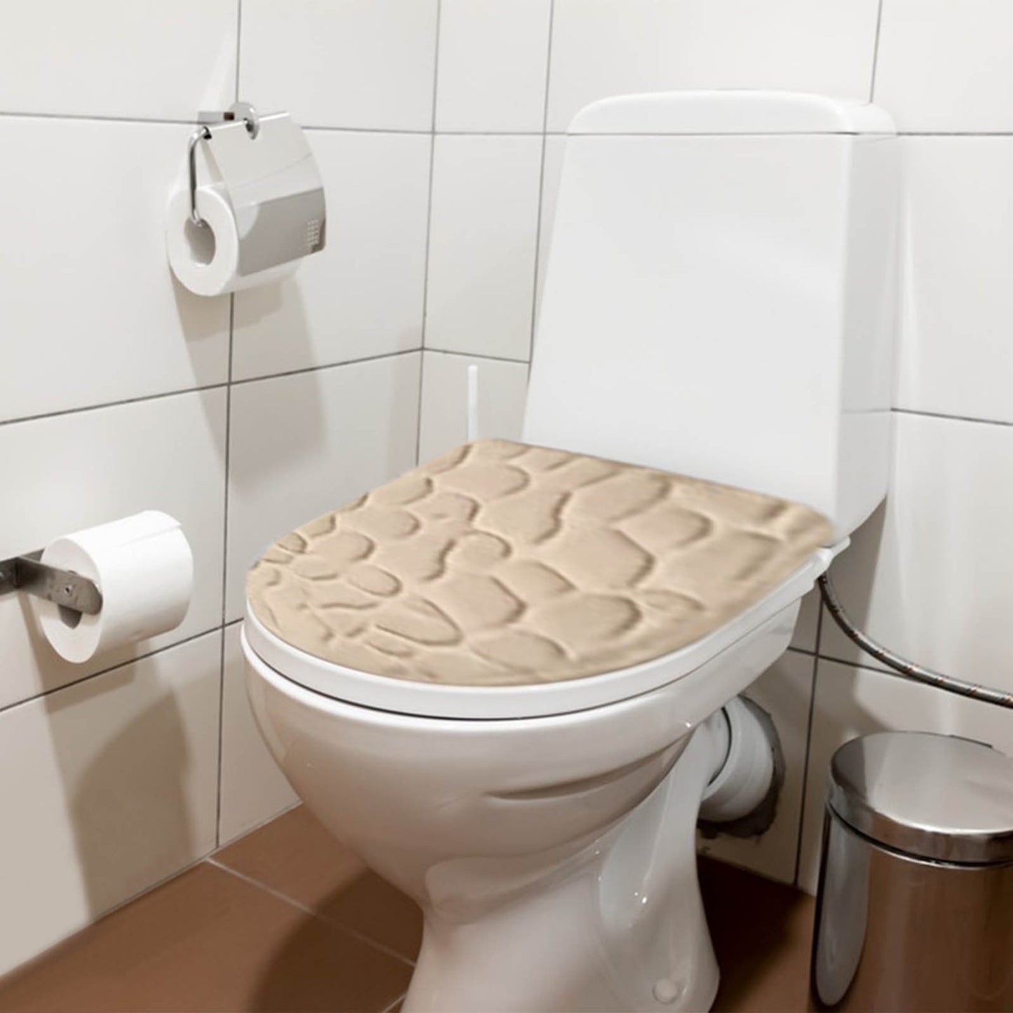 Kdkad Bathroom Rugs Sets 4 Piece, Non Slip Memory Foam Bathroom Rugs, Machine Wash Bathroom Mat Set, Water Absorbent Bath Rug Set for Tub, Toilet and Floor As Show H