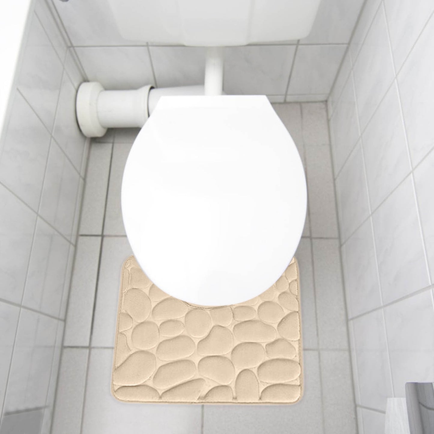 Kdkad Bathroom Rugs Sets 4 Piece, Non Slip Memory Foam Bathroom Rugs, Machine Wash Bathroom Mat Set, Water Absorbent Bath Rug Set for Tub, Toilet and Floor As Show H