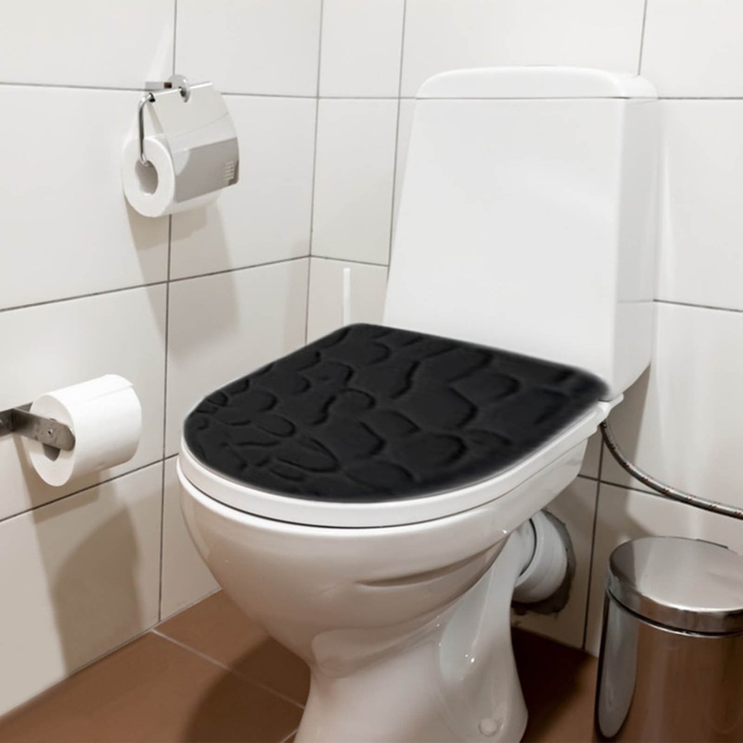 Kdkad Bathroom Rugs Sets 4 Piece, Non Slip Memory Foam Bathroom Rugs, Machine Wash Bathroom Mat Set, Water Absorbent Bath Rug Set for Tub, Toilet and Floor 40*50cmU/15.7*19.7in 50*80cm/19.7*31.5in 50*100cm/19.7*39.3in lid38*40cm/14.9*15.7in I