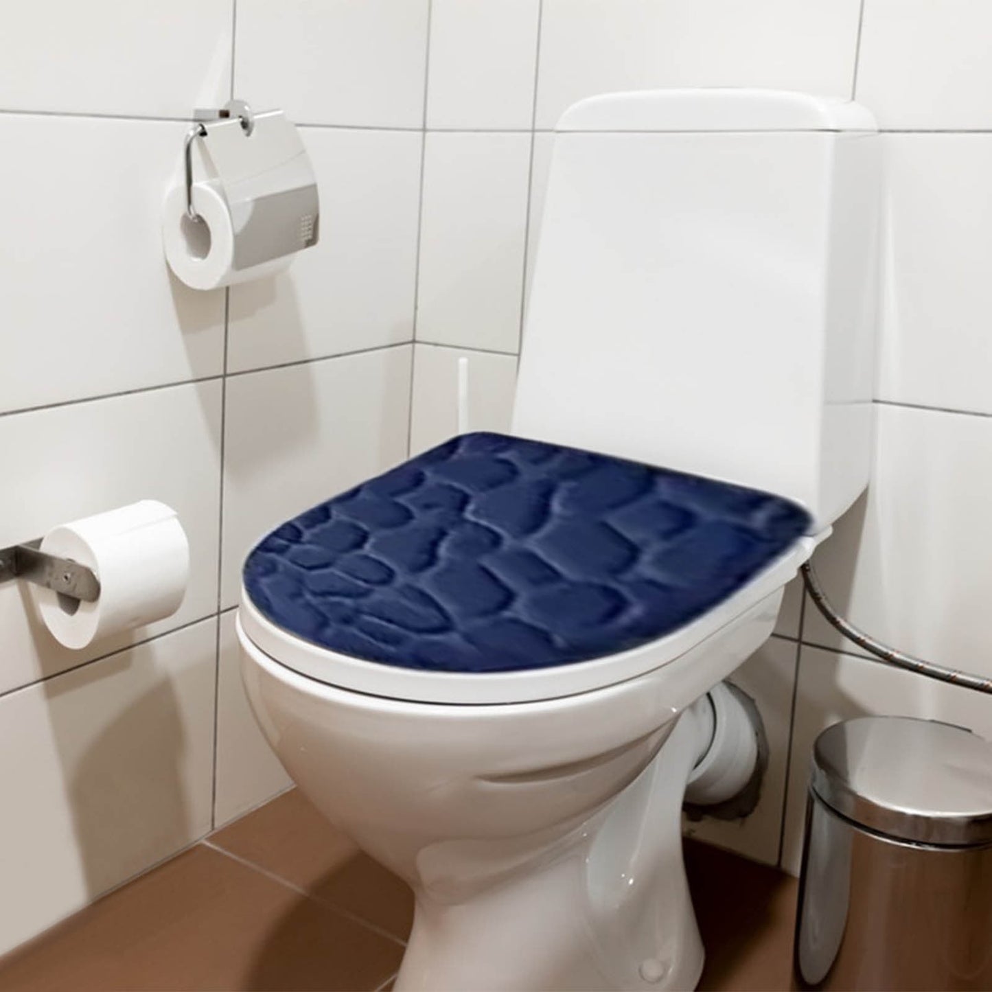 Kdkad Bathroom Rugs Sets 4 Piece, Non Slip Memory Foam Bathroom Rugs, Machine Wash Bathroom Mat Set, Water Absorbent Bath Rug Set for Tub, Toilet and Floor 40*50cmU/15.7*19.7in 50*80cm/19.7*31.5in 50*100cm/19.7*39.3in lid38*40cm/14.9*15.7in J