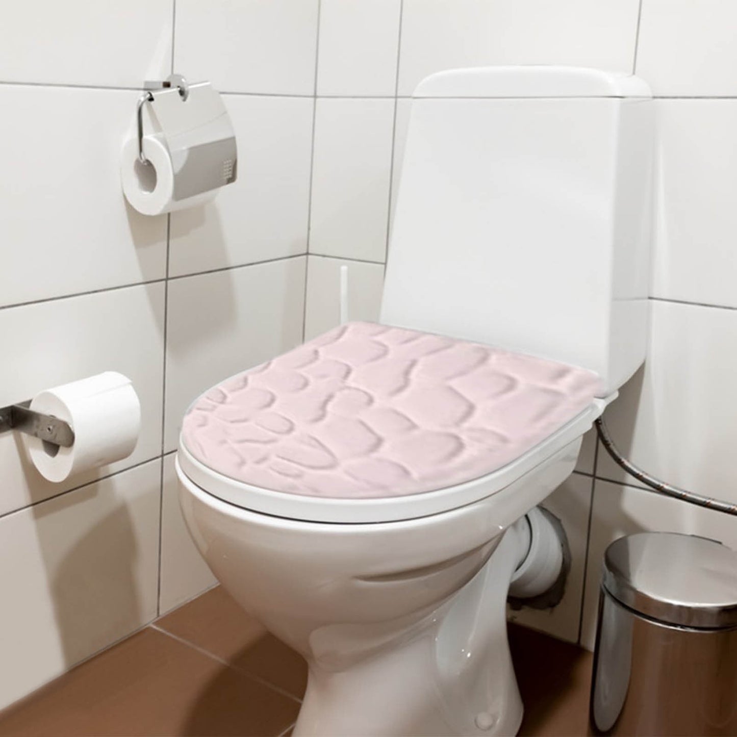 Kdkad Bathroom Rugs Sets 4 Piece, Non Slip Memory Foam Bathroom Rugs, Machine Wash Bathroom Mat Set, Water Absorbent Bath Rug Set for Tub, Toilet and Floor As Show M