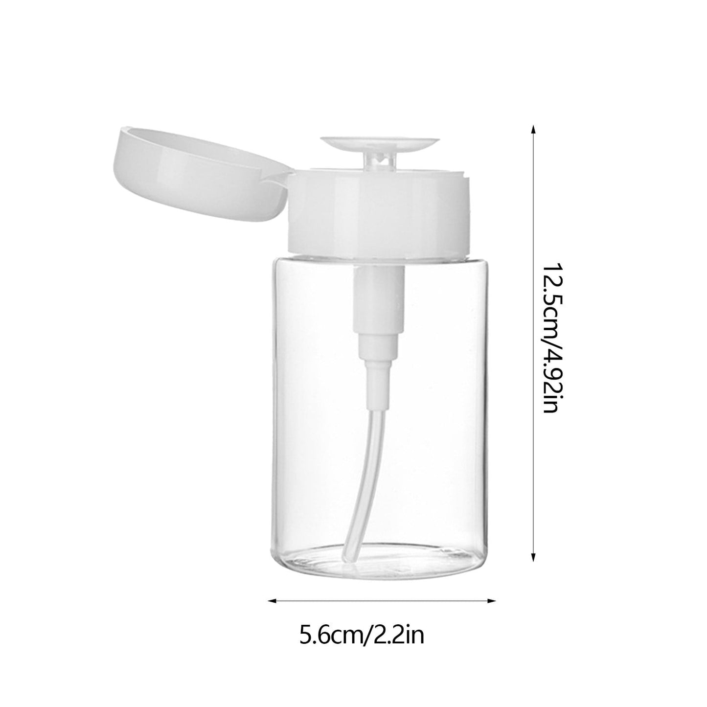 Darzheoy Push Down Pump Dispenser Empty Push Top Bottles Containers for Nail Polish Makeup Remover Micellar Water Facial Toner 200ML Clear