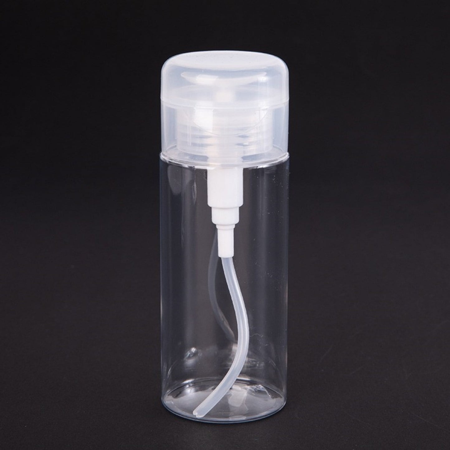 Darzheoy Push Down Pump Dispenser Empty Push Top Bottles Containers for Nail Polish Makeup Remover Micellar Water Facial Toner 200ML Clear