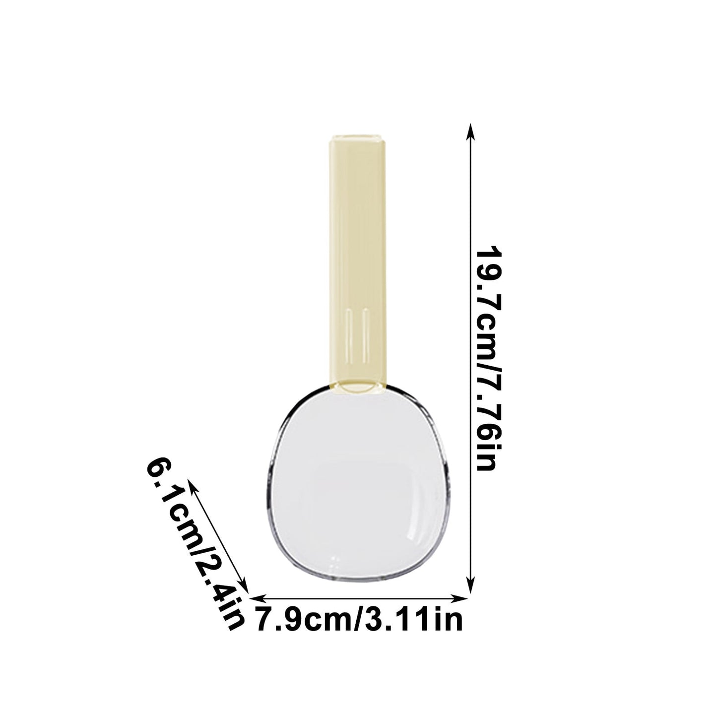Darzheoy Flour Scoops for Canisters, Grain Scoop Measuring Cups, Food-Safe Kitchen Utensils, Multi-Purpose Flour Scoop for Canisters, Rice Spoon Beige