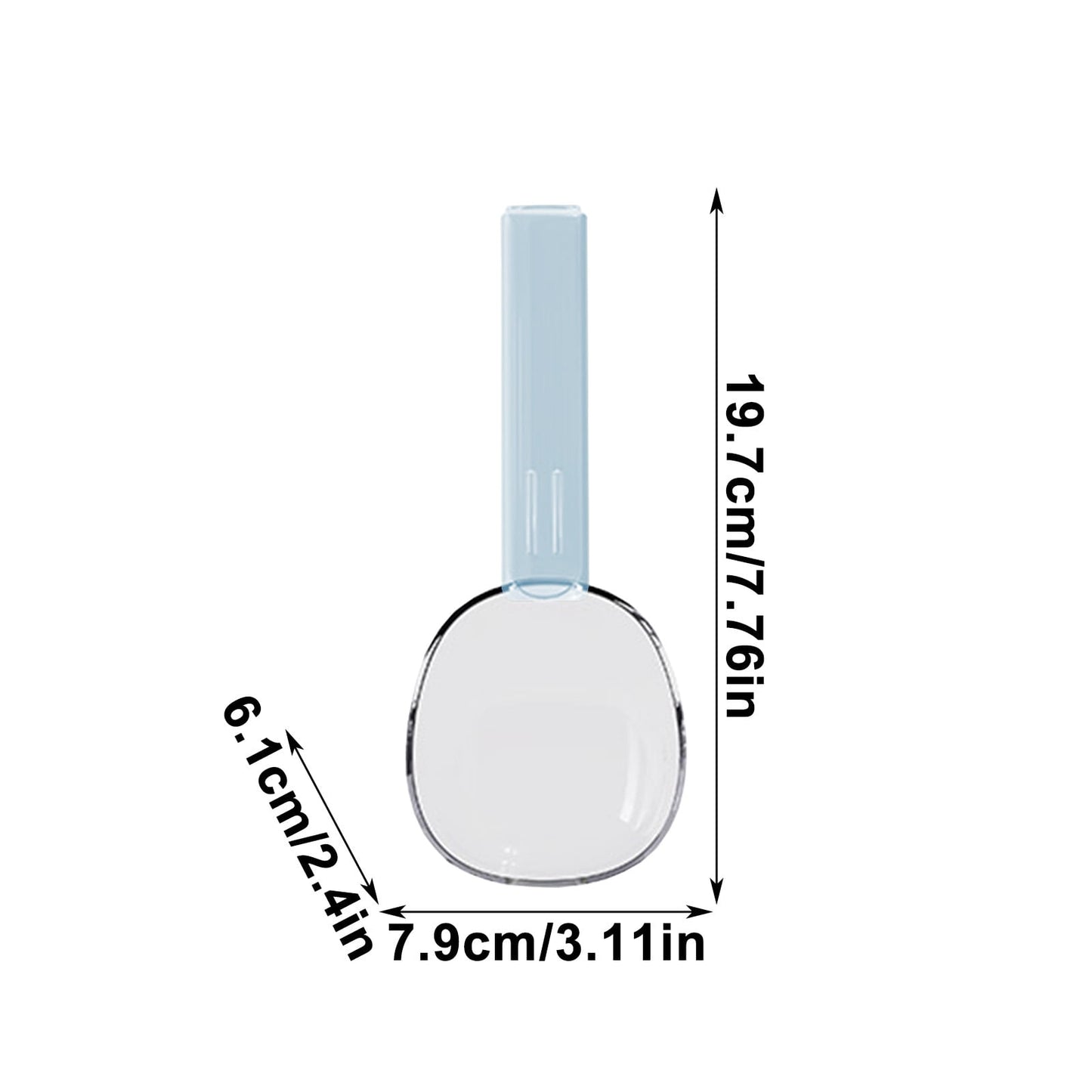 Darzheoy Flour Scoops for Canisters, Grain Scoop Measuring Cups, Food-Safe Kitchen Utensils, Multi-Purpose Flour Scoop for Canisters, Rice Spoon Blue