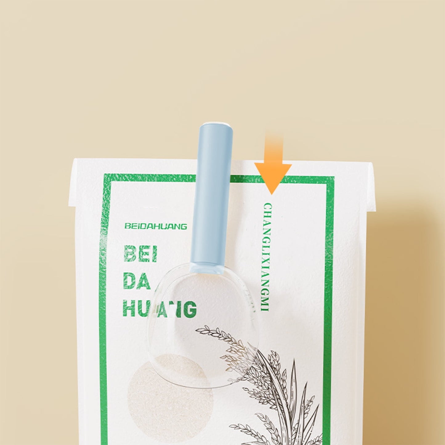 Darzheoy Flour Scoops for Canisters, Grain Scoop Measuring Cups, Food-Safe Kitchen Utensils, Multi-Purpose Flour Scoop for Canisters, Rice Spoon Blue