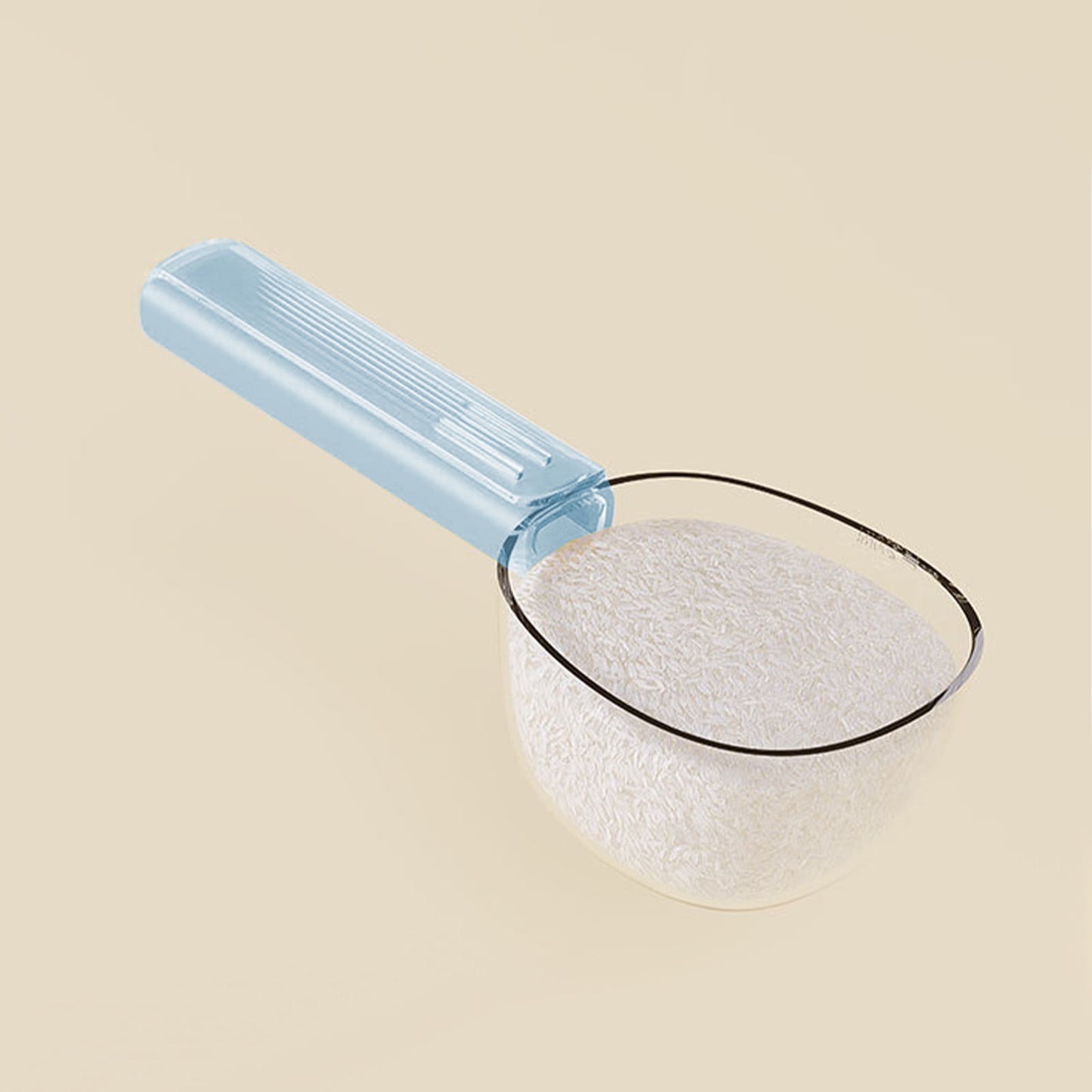 Darzheoy Flour Scoops for Canisters, Grain Scoop Measuring Cups, Food-Safe Kitchen Utensils, Multi-Purpose Flour Scoop for Canisters, Rice Spoon Blue