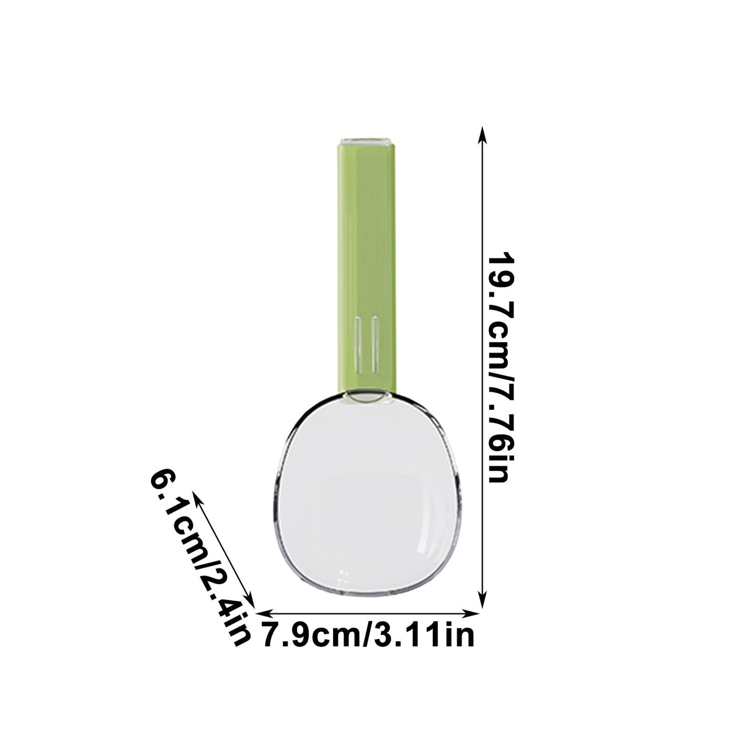 Darzheoy Flour Scoops for Canisters, Grain Scoop Measuring Cups, Food-Safe Kitchen Utensils, Multi-Purpose Flour Scoop for Canisters, Rice Spoon Green