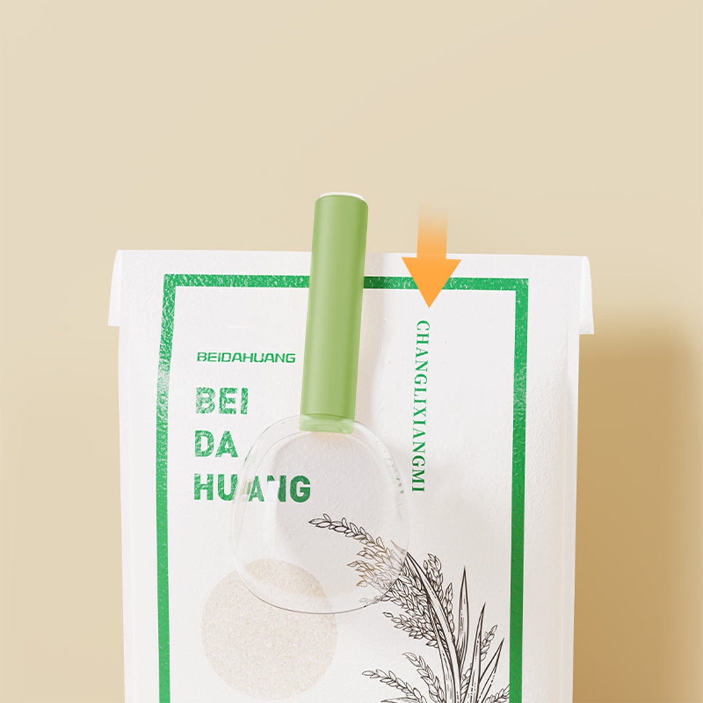 Darzheoy Flour Scoops for Canisters, Grain Scoop Measuring Cups, Food-Safe Kitchen Utensils, Multi-Purpose Flour Scoop for Canisters, Rice Spoon Green