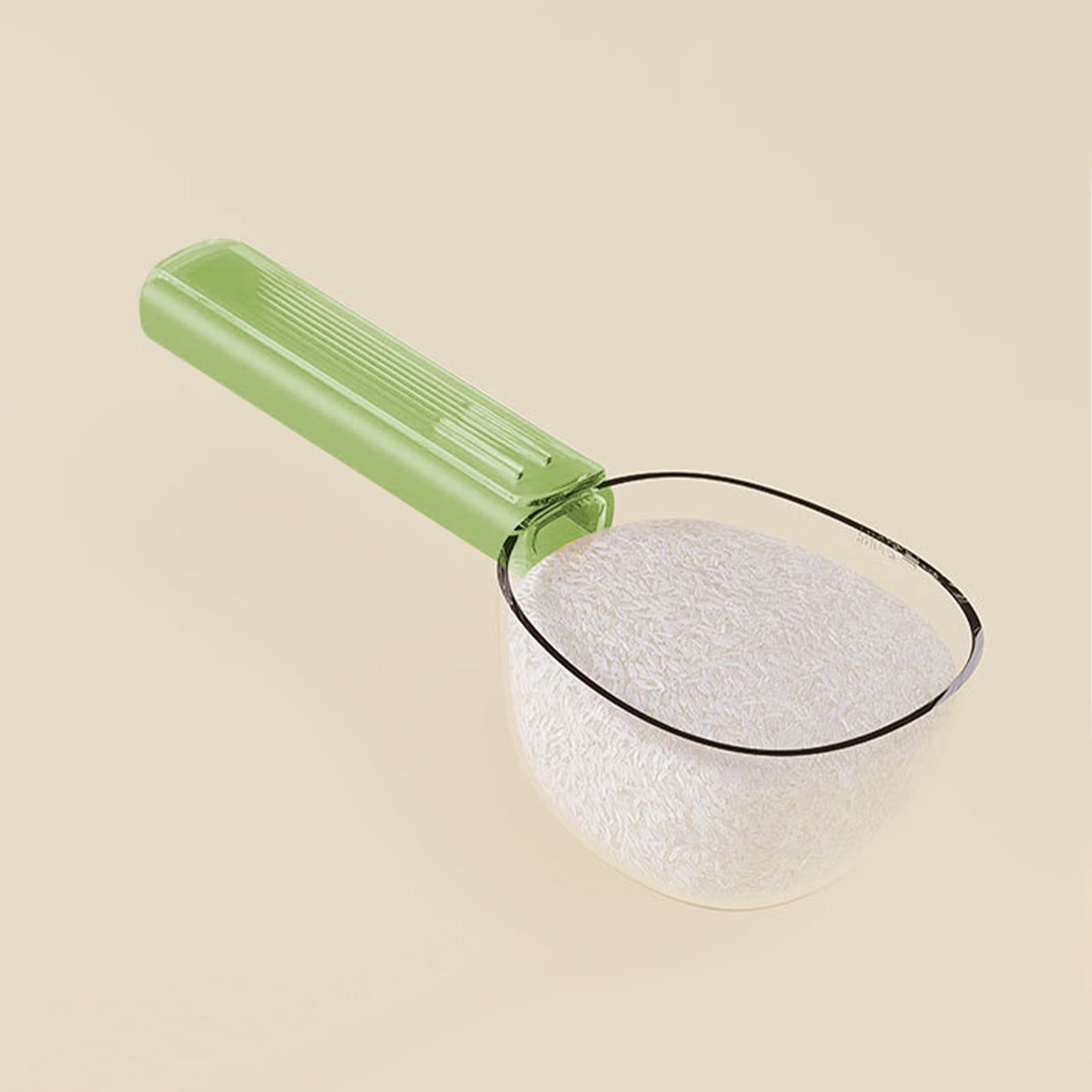 Darzheoy Flour Scoops for Canisters, Grain Scoop Measuring Cups, Food-Safe Kitchen Utensils, Multi-Purpose Flour Scoop for Canisters, Rice Spoon Green