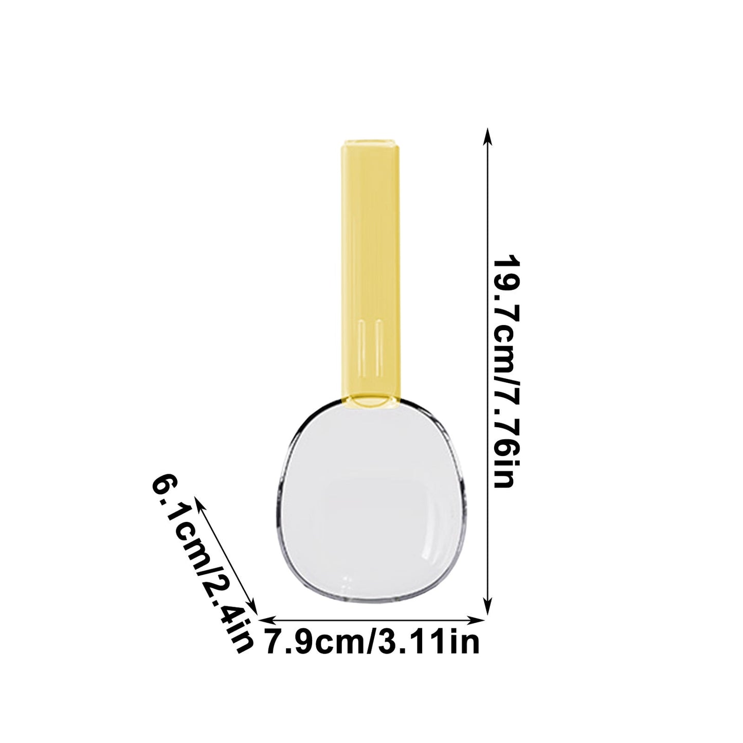 Darzheoy Flour Scoops for Canisters, Grain Scoop Measuring Cups, Food-Safe Kitchen Utensils, Multi-Purpose Flour Scoop for Canisters, Rice Spoon Yellow
