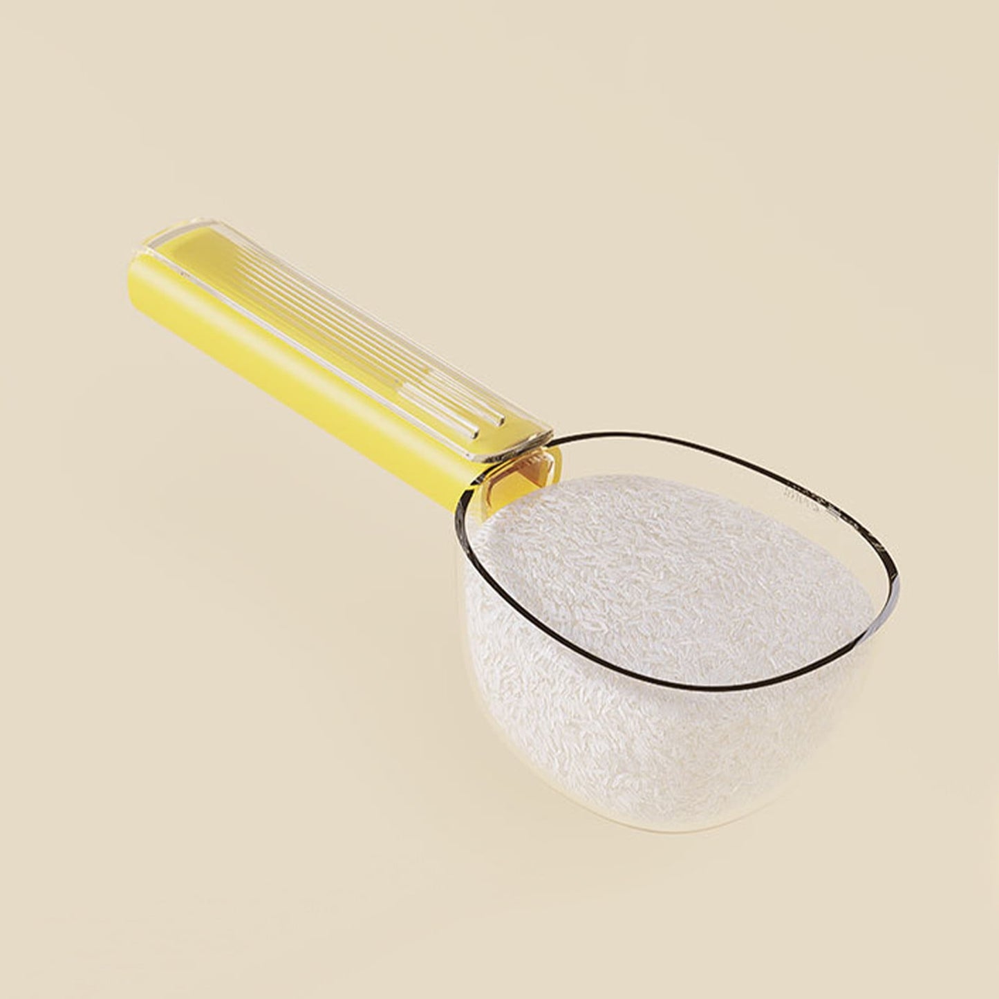 Darzheoy Flour Scoops for Canisters, Grain Scoop Measuring Cups, Food-Safe Kitchen Utensils, Multi-Purpose Flour Scoop for Canisters, Rice Spoon Yellow
