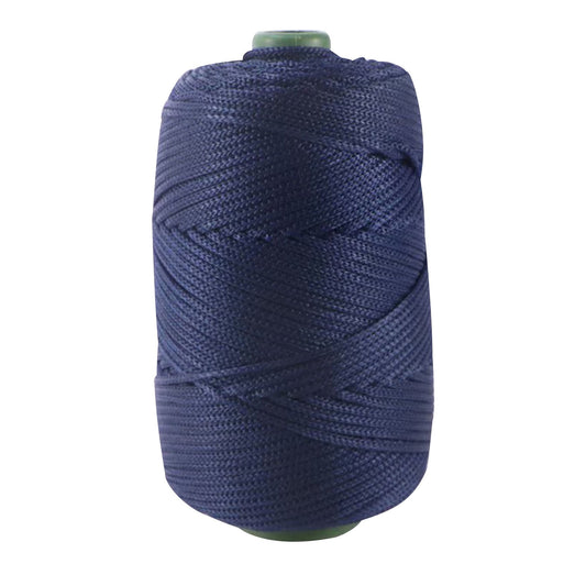 AYktou 32 Colors Macrame Cotton Cord 200g/7.05oz,100% Natural Handmade 4 Strands Twisted Cotton Rope Polyester Thread Spools for Wall Hanging Plants Hangers Gift Wrapping Tapestry DIY Crafts #W - Dark Blue