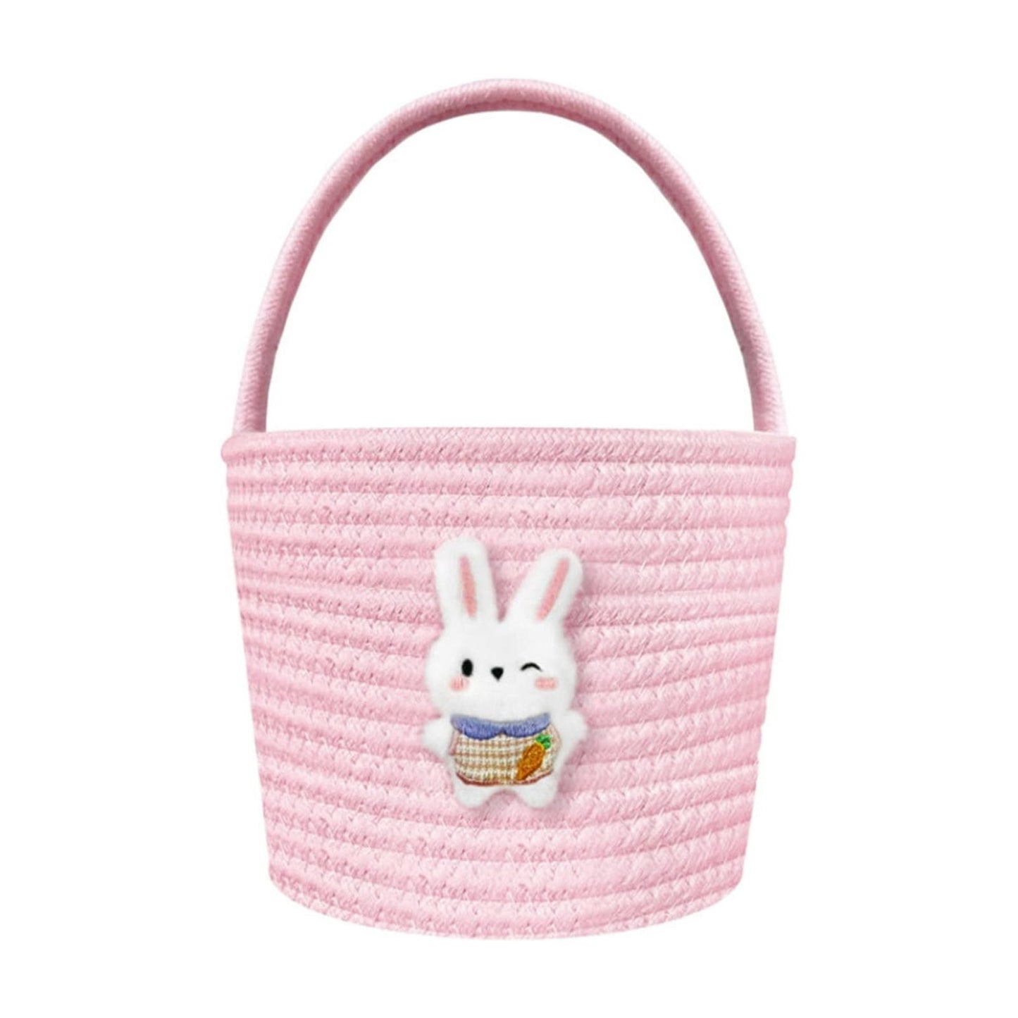 Darzheoy Easter Basket for Boys Girls Easter Bunny Basket with Rabbit Ears, Easter Egg Hunting Basket Easter Baskets for Kids Babies First Easter Gifts E