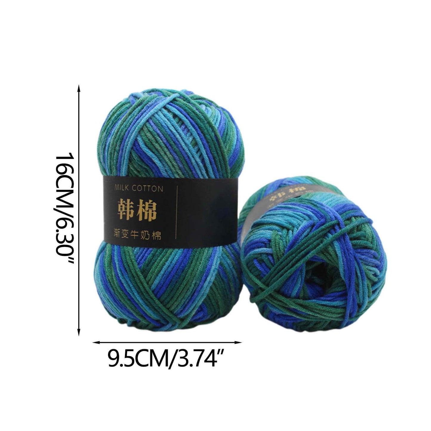 AYktou Cotton Yarn - Multicolor Rainbows Yarn,50 gram Skeins,26 Colors Available,7 Strands Of Combed Milk Cotton Crocheting Yarn for Knitting,Crochet,Weaving,Arts & Crafts - Fiesta #G - Navy Blue