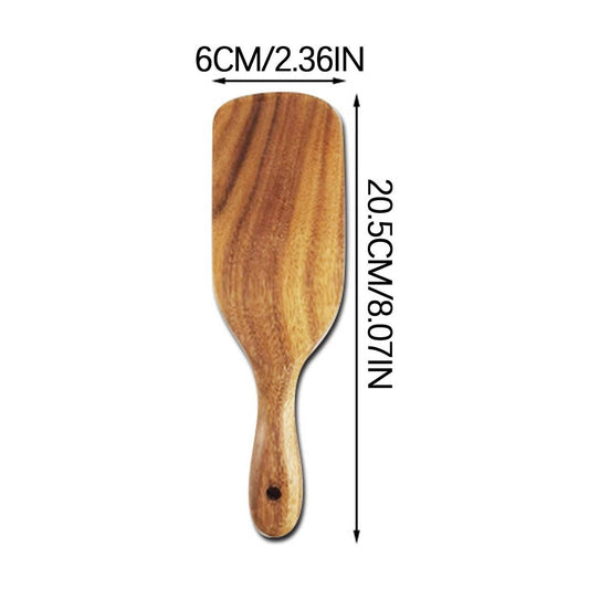 Kdkad Large Wooden Spoon, Wooden Spoon for Cooking, Large Wood Scoop Utensil, Kitchen Serving Scoop for Pot, Long Handle Spoon, Heavy Food Service Spoon, Mixing Spoon, Smooth Finish & Comfortable Grip As Show A