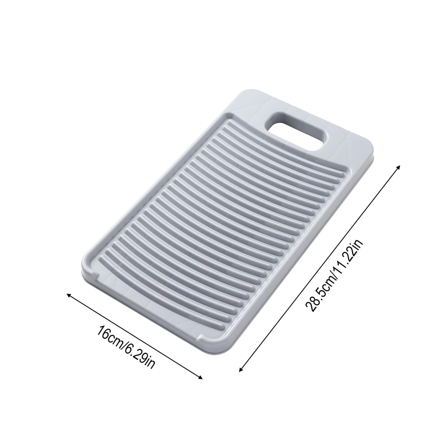 Kdkad Washboard for Hand Washing Clothes, Portable Plastics Wash Board, Household Scrub Board, Washing Board for Laundry Home Dormitory Travel Small Delicate Articles Cleaning 11.2×6.3 in Gray