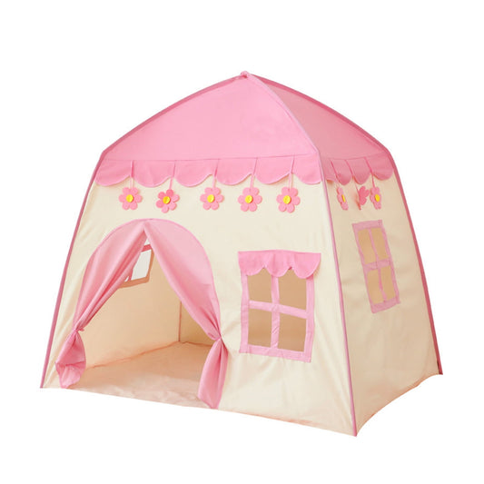 Darzheoy Cute Princess Tent for Girls, Princess Castle Play Tent Playhouse for Children Indoor and Outdoor Fun, 51"x 40" x 51 Pink
