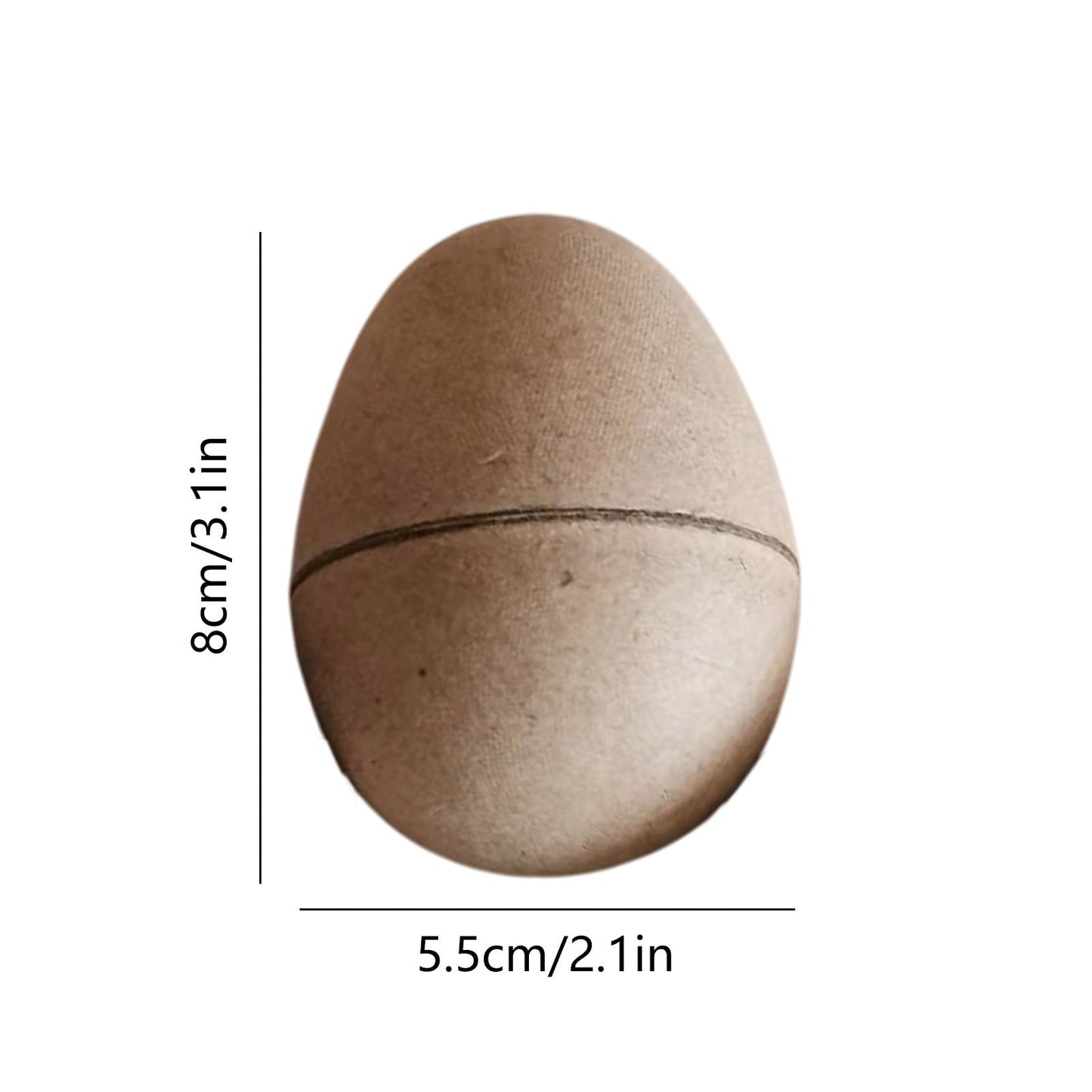 Darzheoy 10 Pcs DIY Paper Mache Easter Eggs 2.1 Inch Unpainted Empty Egg Easter Craft Supplies Hollow Egg for Fillable Paintable Fake Egg Decor Easter Party Ornament Brown