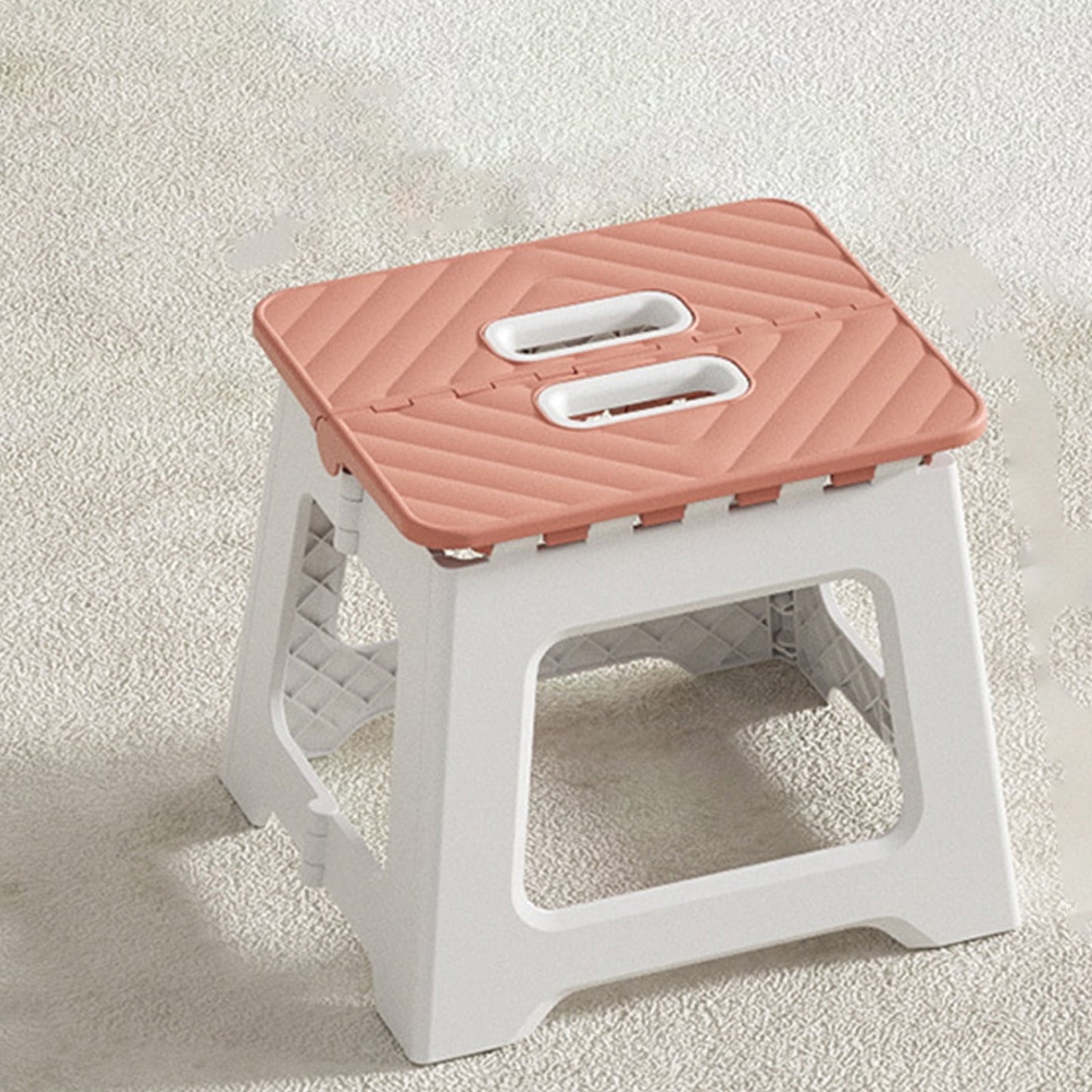 Darzheoy Adult Folding Step Stool, Foldable Stool, Suitable for Living Room, Kitchen, and Bathroom, Portable Travel Stool Pink