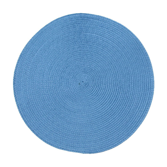 Darzheoy Round Braided Placemats Table Mats for Dining Tables Woven Washable Non-Slip Place mats 15 inch A