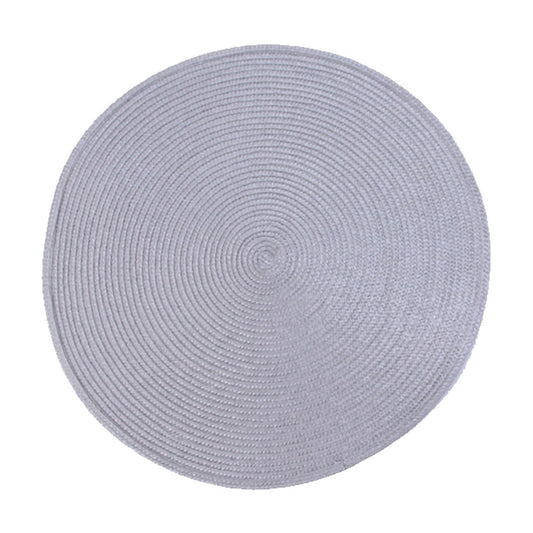 Darzheoy Round Braided Placemats Table Mats for Dining Tables Woven Washable Non-Slip Place mats 15 inch E