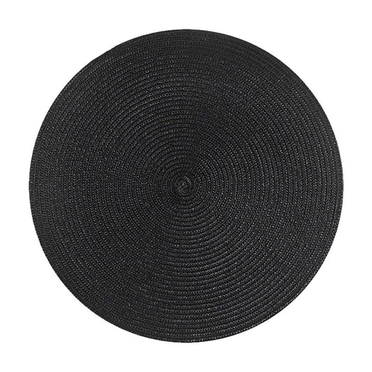 Darzheoy Round Braided Placemats Table Mats for Dining Tables Woven Washable Non-Slip Place mats 15 inch F