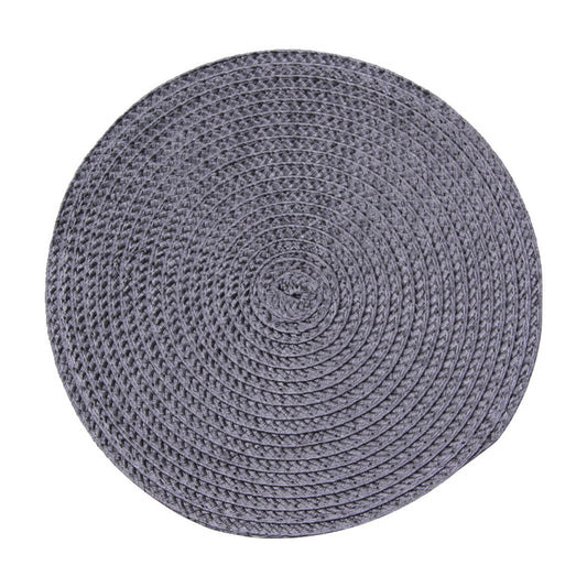 Darzheoy Round Braided Placemats Table Mats for Dining Tables Woven Washable Non-Slip Place mats 15 inch L