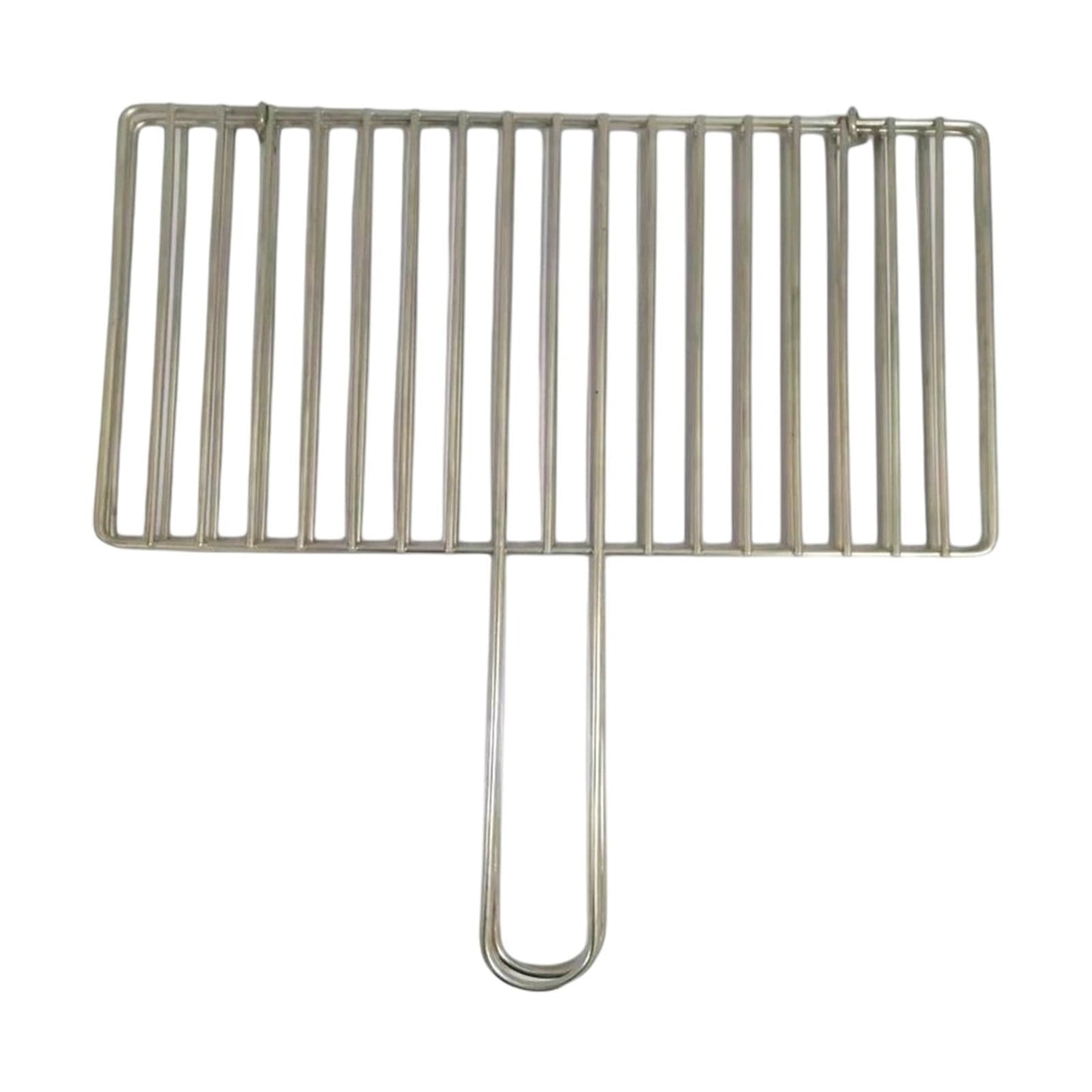 Kdkad Fish Grilling Basket, BBQ Grilling Basket, Folding Portable Stainless Steel BBQ Grill Basket for Fish Vegetables Shrimp with Handle 15×9.4 in Silver
