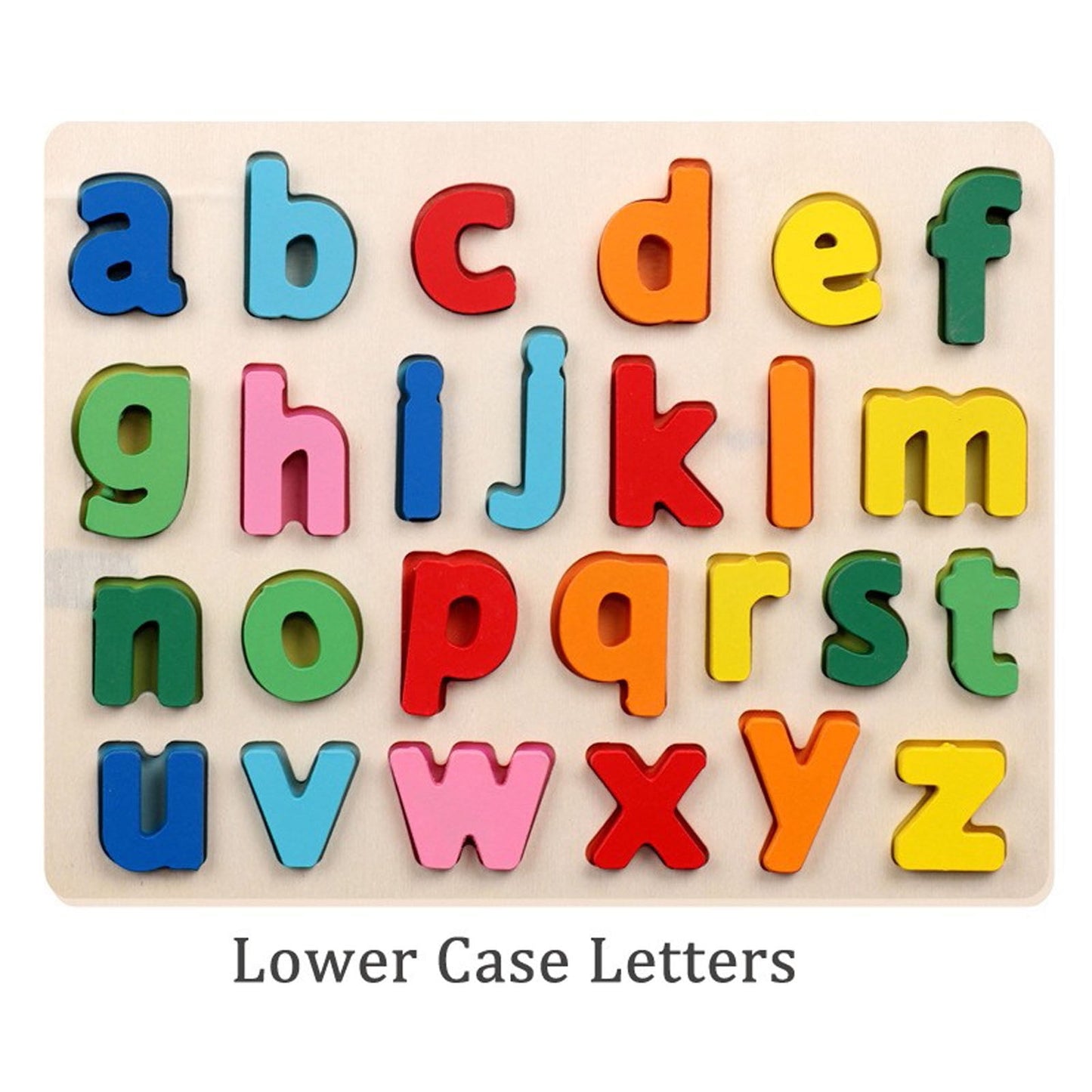 Darzheoy Wooden Alphabet Learning Puzzle Educational Learning Toys Wood ABC Peg Letters Puzzle Colorful Jigsaw Blocks Board for Toddler Kids Boy Girl Colorful