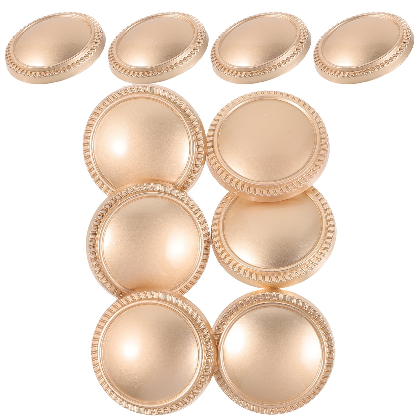 Worgeous 10 Pcs Buttons for Crafts Clothes Replacement Table Decorations Replaceable Cup Lid Travel Golden