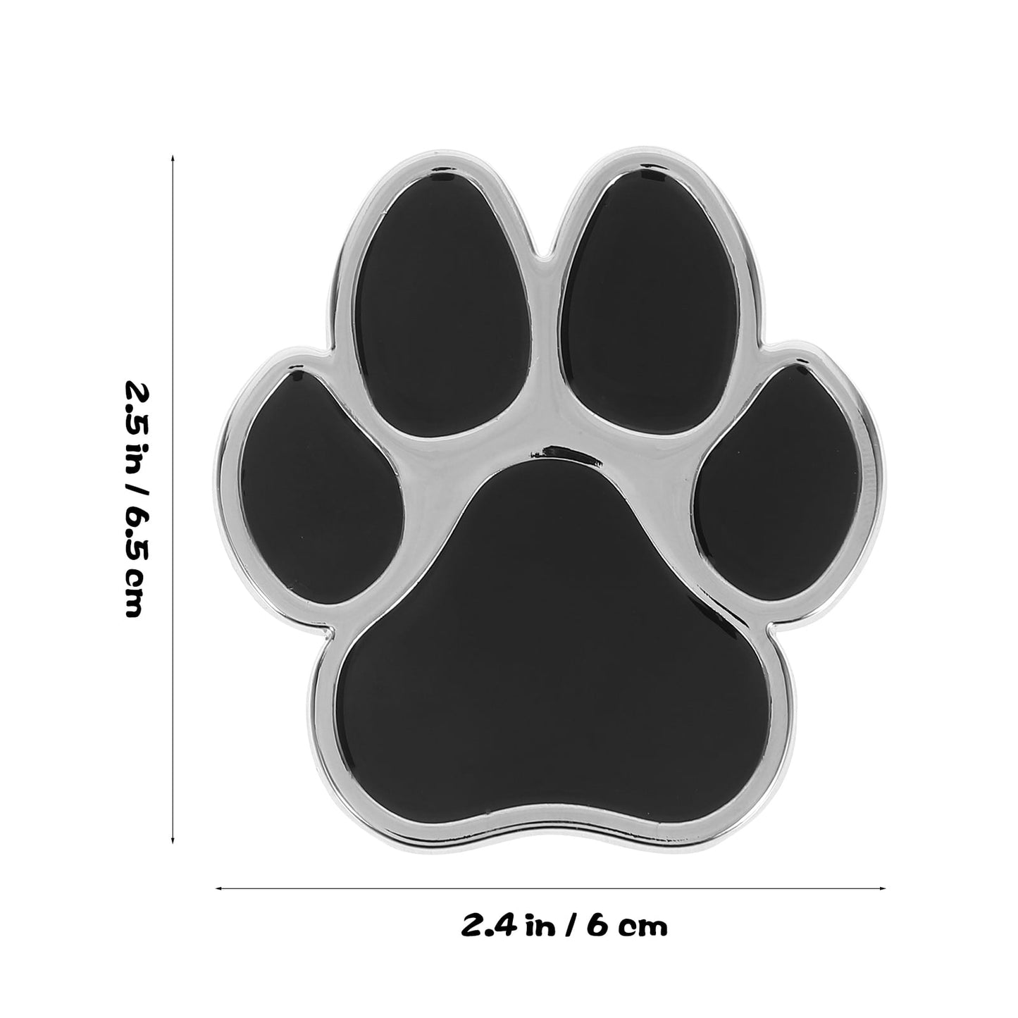 4pcs Decorative Car Sticker Metal Dog Paw Car Stickers Auto Footprint Decals Vehicle Decor