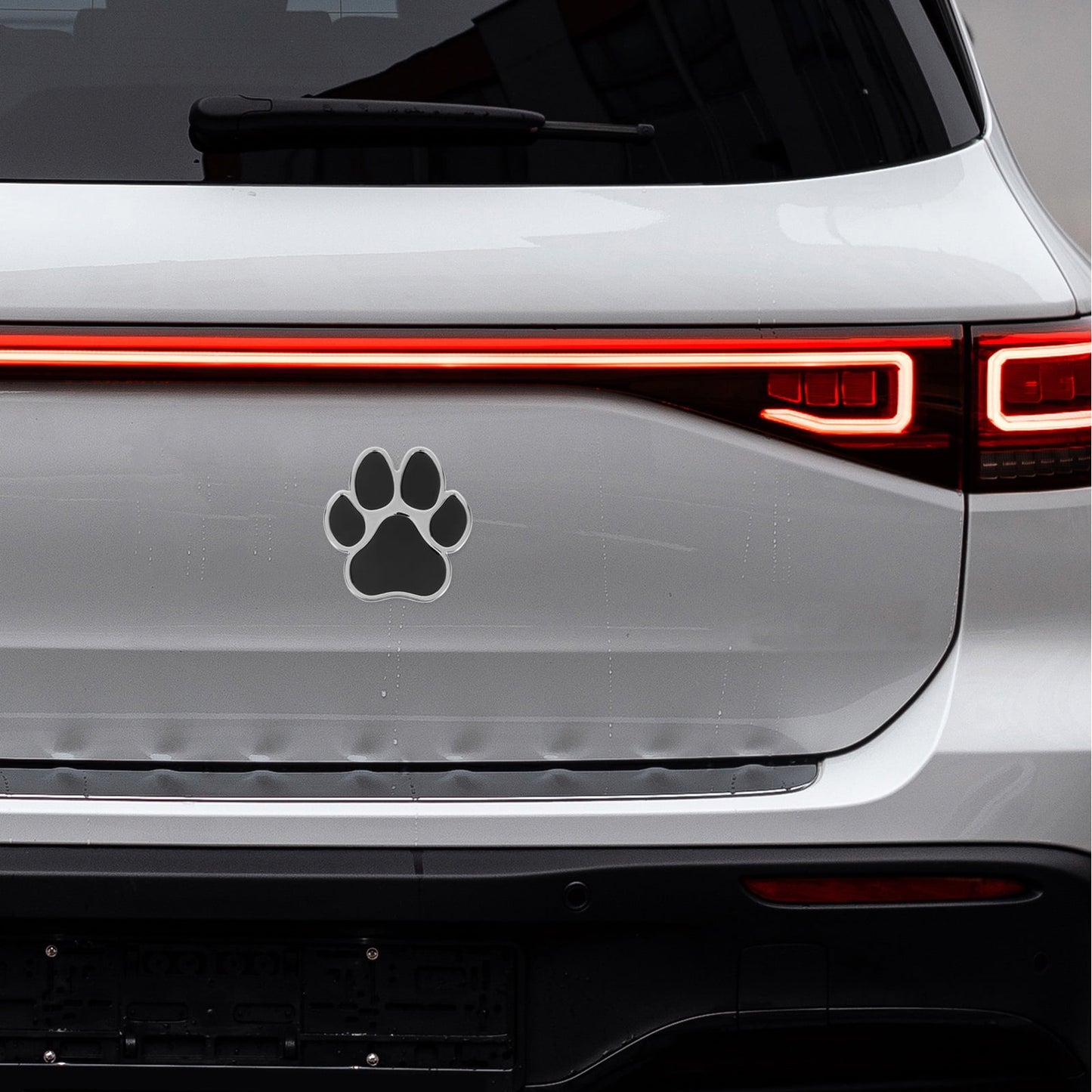 4pcs Decorative Car Sticker Metal Dog Paw Car Stickers Auto Footprint Decals Vehicle Decor