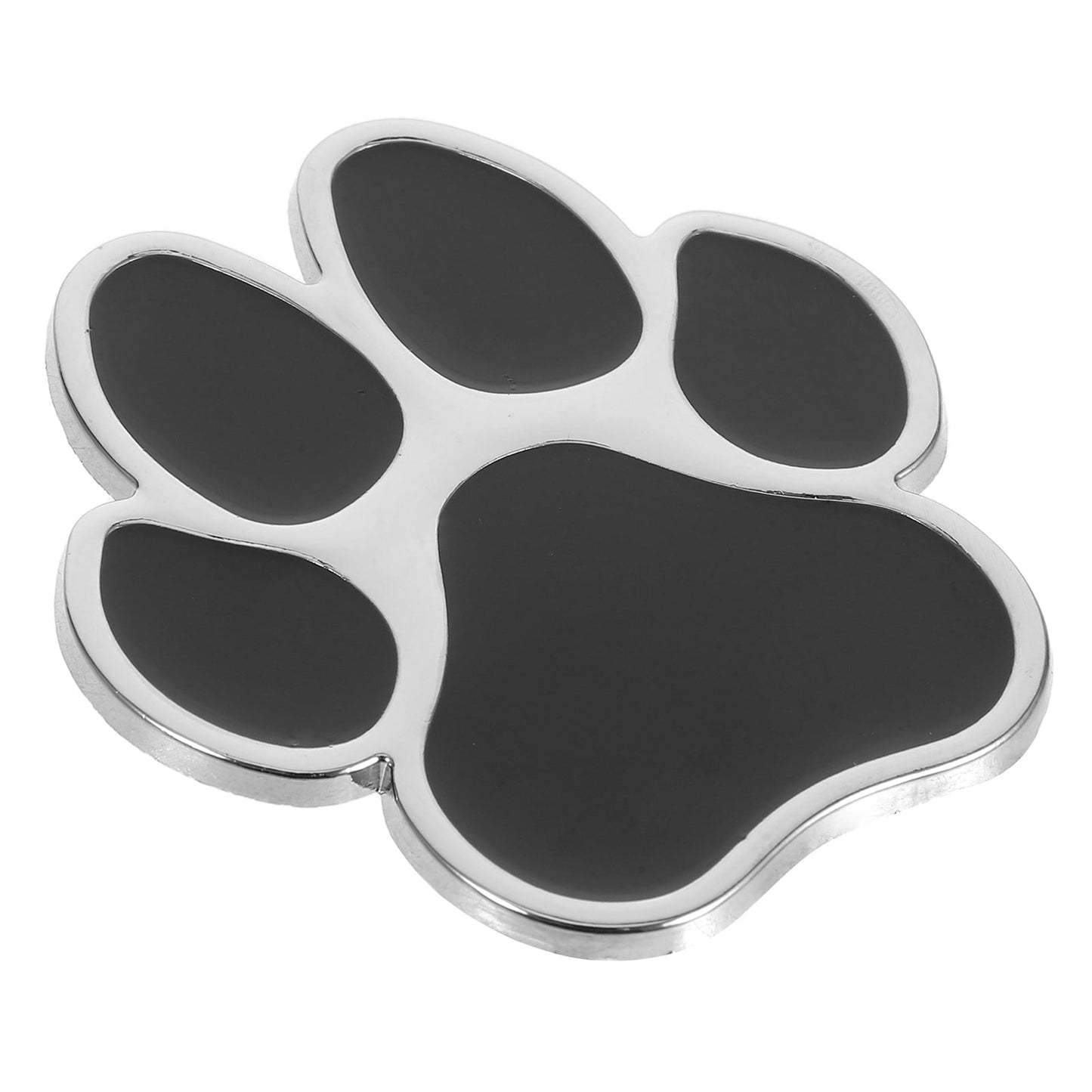 4pcs Decorative Car Sticker Metal Dog Paw Car Stickers Auto Footprint Decals Vehicle Decor