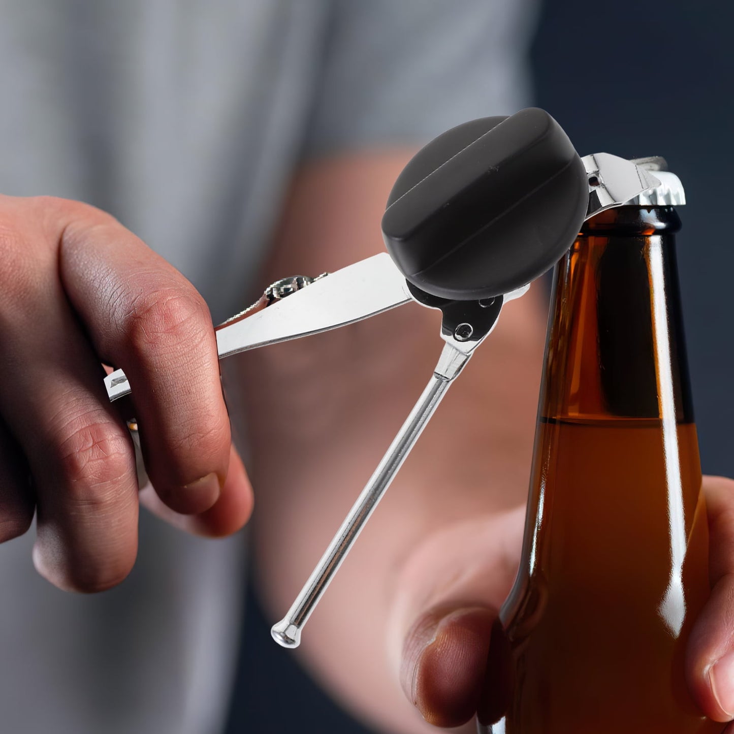 HOOWIFFY Stainless Steel Manual Bottle Opener Kitchen Tool Set Easy to Use Bar Accessories