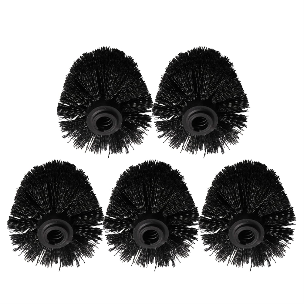 5 Pcs Brush Head Toilet Eco Refills Scrubber Heads Brushes Bowl Black