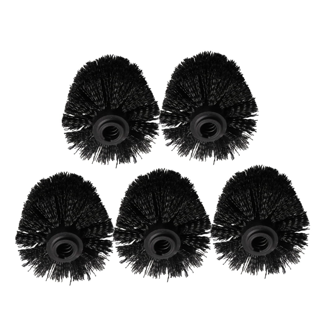 5 Pcs Brush Head Toilet Eco Refills Scrubber Heads Brushes Bowl Black