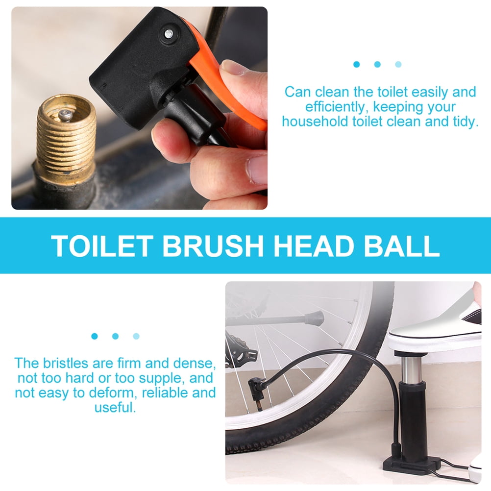 5 Pcs Brush Head Toilet Eco Refills Scrubber Heads Brushes Bowl Black