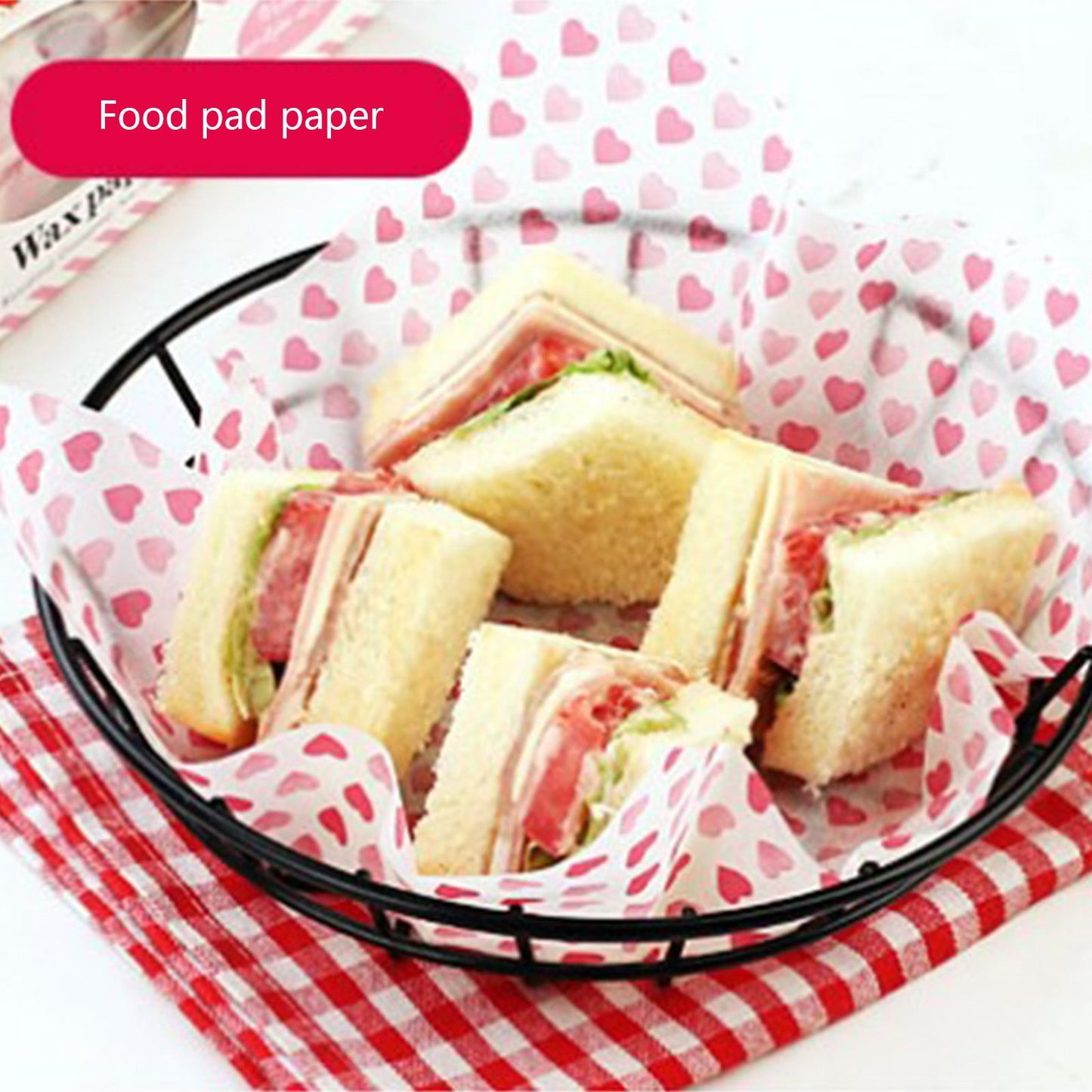 Darzheoy Wax Paper, Food Picnic Paper, 50 sheets Grease Proof Paper, Waterproof Dry Hamburger Paper Liners Wrapping Tissue for Plastic Food Basket A