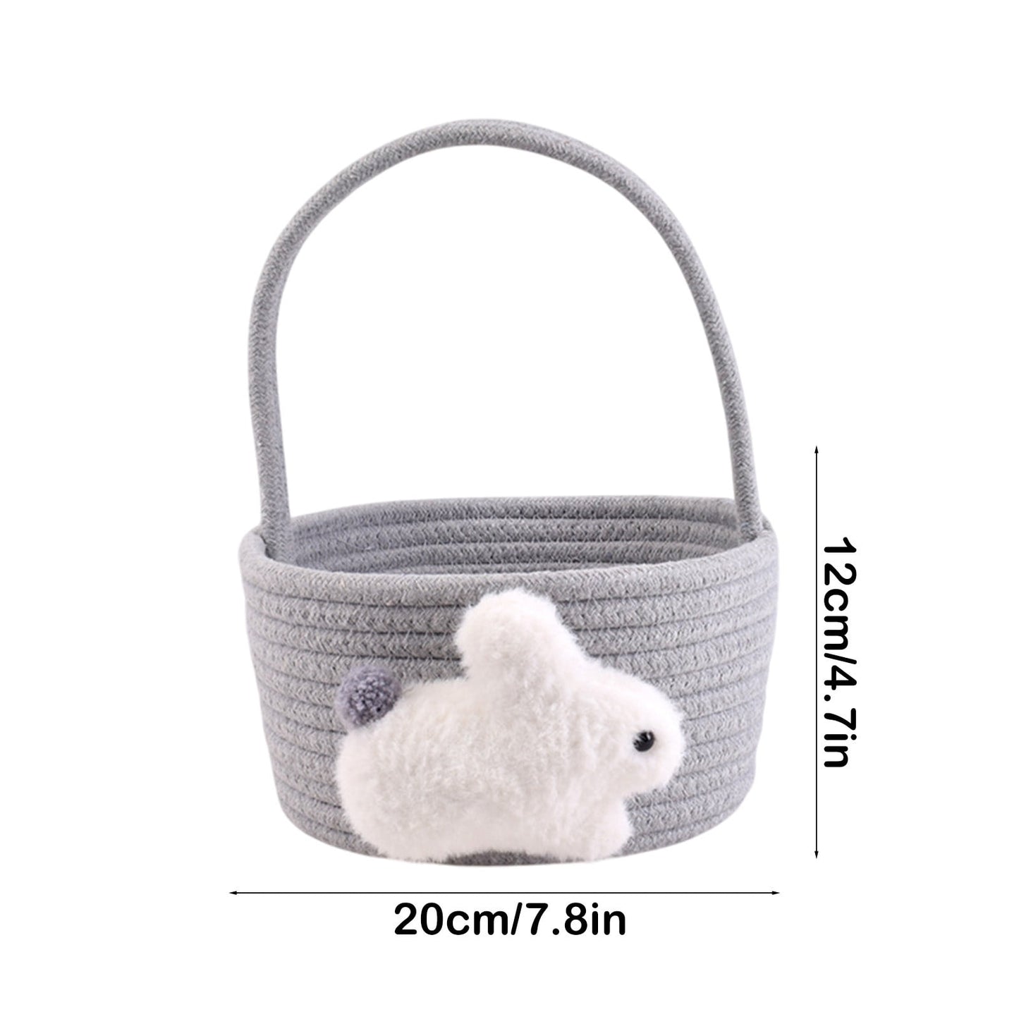 Chmadoxn Adorable Easter Bunny Basket for Kids - Perfect Easter Gift, Cute Easter Bucket Bags with Rabbit Ears for Easter Eggs Hunting, Affordable & Festive Spring Decor As Show F