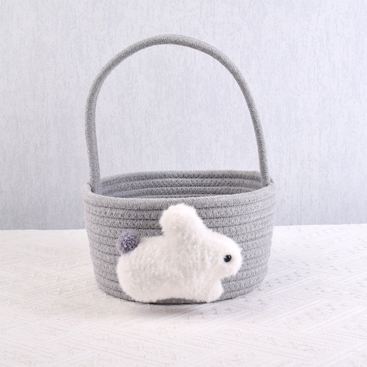 Chmadoxn Adorable Easter Bunny Basket for Kids - Perfect Easter Gift, Cute Easter Bucket Bags with Rabbit Ears for Easter Eggs Hunting, Affordable & Festive Spring Decor As Show F