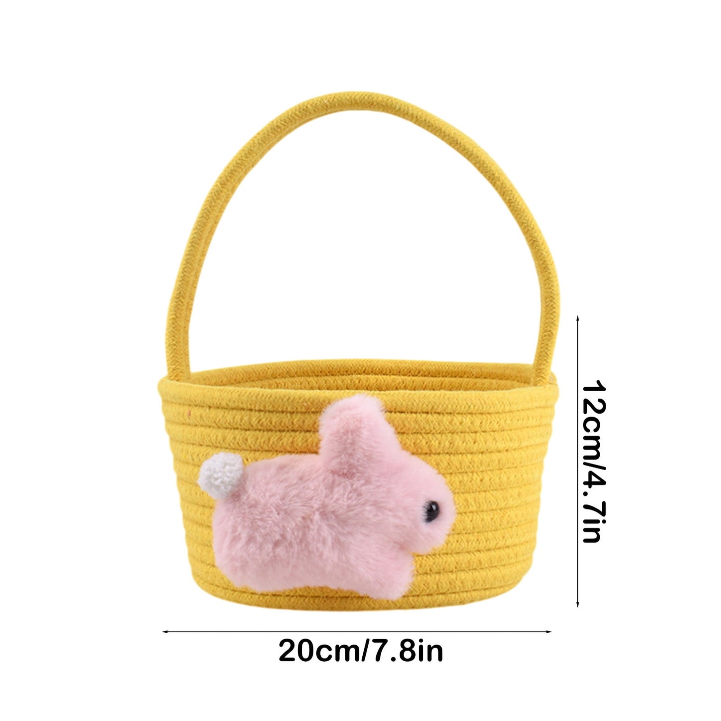 Chmadoxn Adorable Easter Bunny Basket for Kids - Perfect Easter Gift, Cute Easter Bucket Bags with Rabbit Ears for Easter Eggs Hunting, Affordable & Festive Spring Decor As Show H