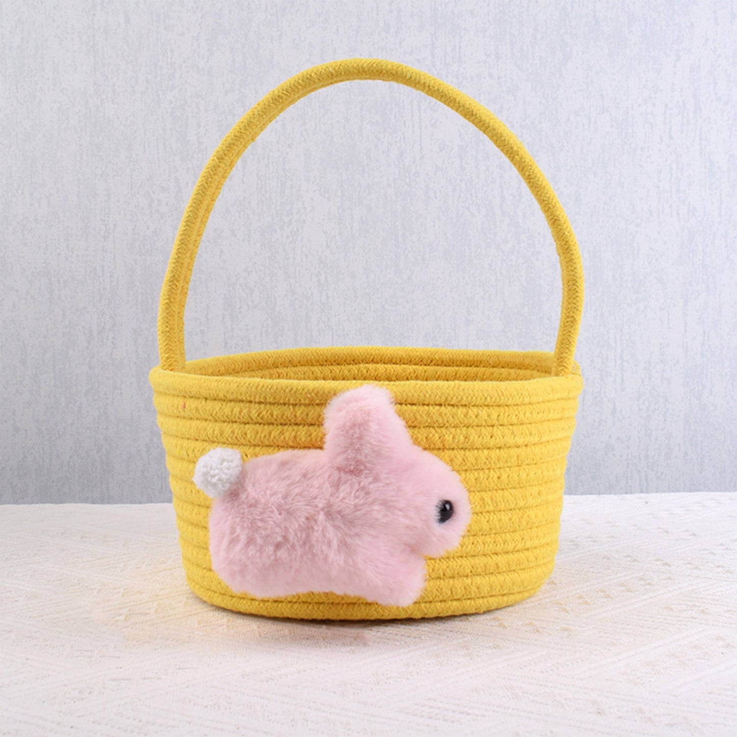 Chmadoxn Adorable Easter Bunny Basket for Kids - Perfect Easter Gift, Cute Easter Bucket Bags with Rabbit Ears for Easter Eggs Hunting, Affordable & Festive Spring Decor As Show H